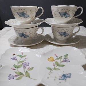 LENOX Butterfly Meadow Tea cup Set and Plate